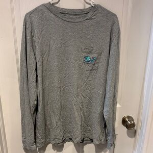 Vineyard Vines Heather Gray Long Sleeve Tee